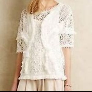 Anthropologie crochet top baraschi